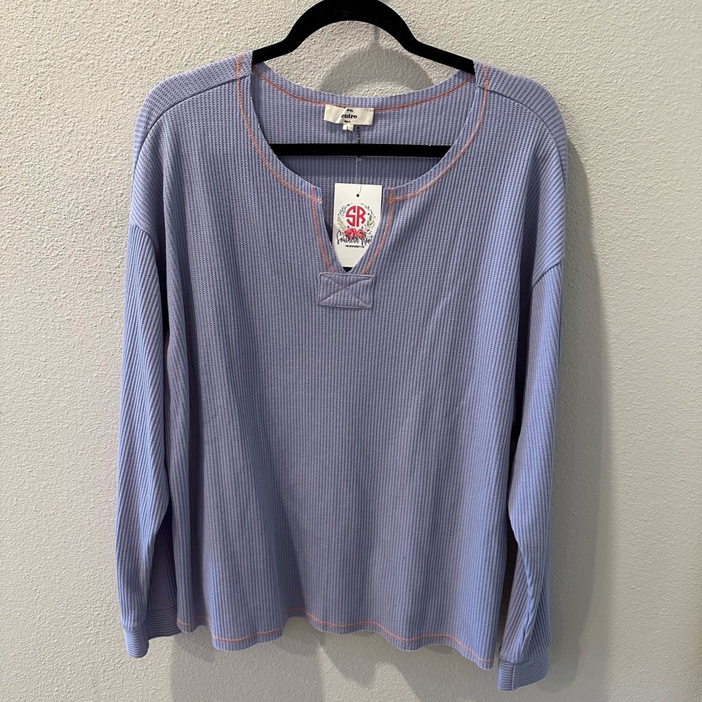 Waffle knit top